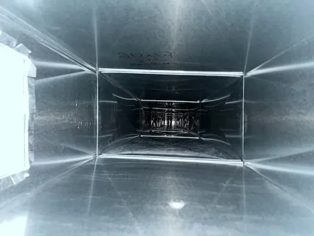 Supply duct run — after cleaning