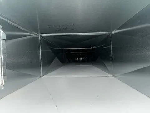 Supply duct run — before cleaning